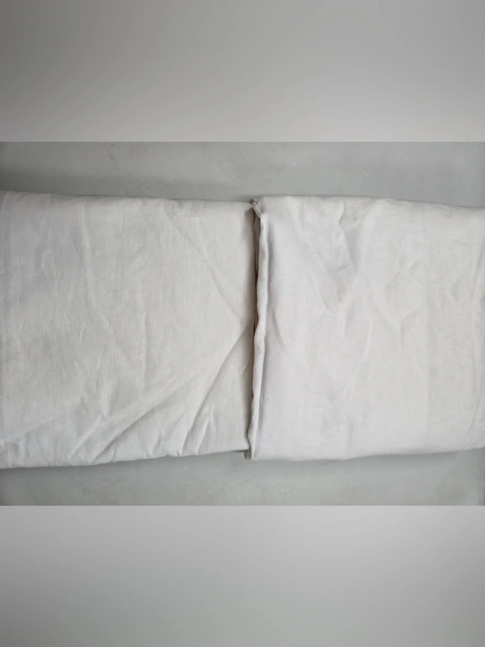 QUINCE Set Of 2 48x108 European Linen Curtains White 0357